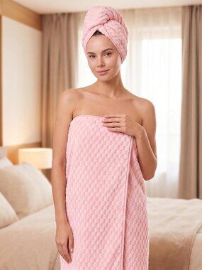 New REDKISS 2 Large Pink All-Purpose Super-Absorbent  Towels  27" x 54 "